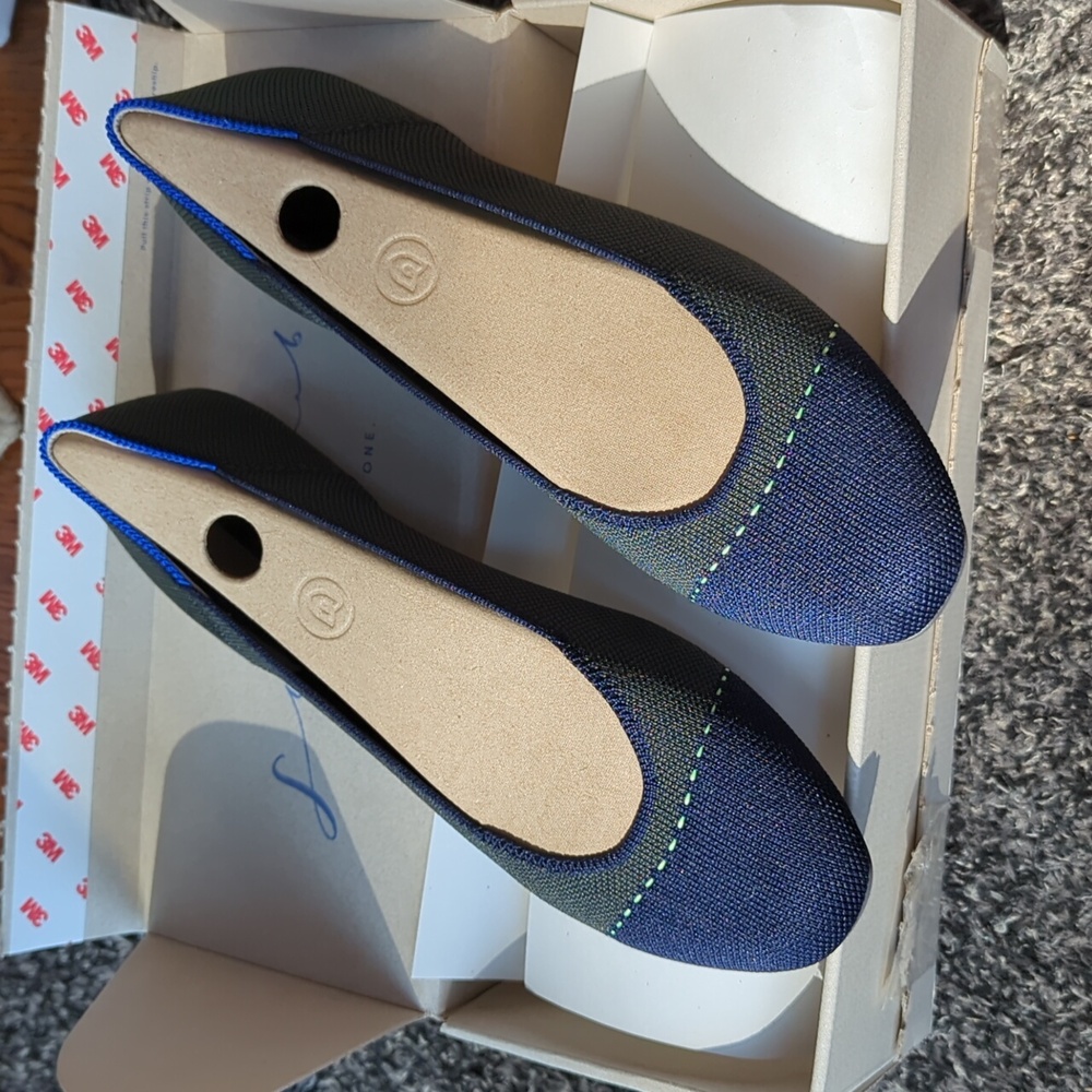 New Rothy's The Square Highland Captoe 8.5